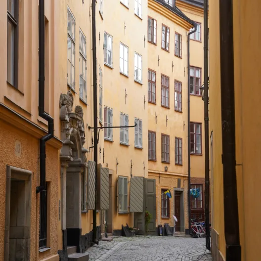 Photo of Bob Dylan wandering in this exact spot in 1966 — Stockholm, Sweden