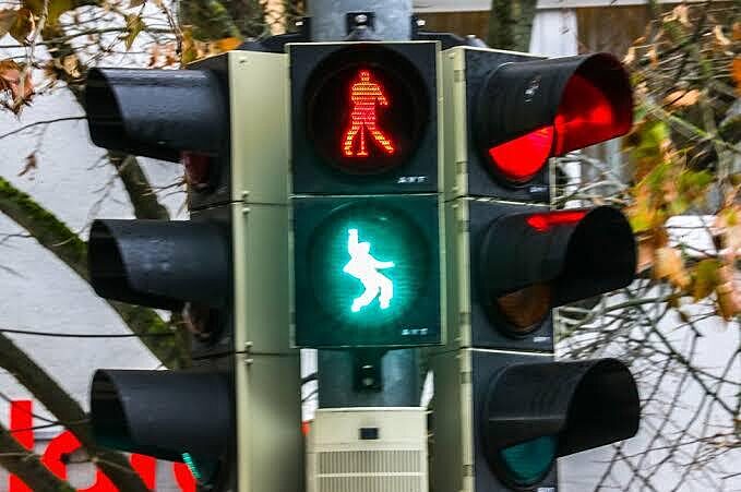 Elvis traffic lights — Friedberg, Germany