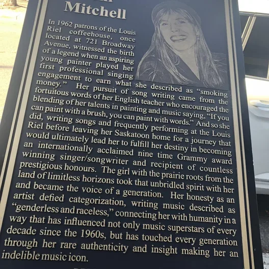 Joni Mitchell — Louis Riel Coffee House, Saskatoon — Saskatoon, Canada
