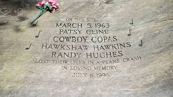 Patsy Cline plane crash location — Camden, USA