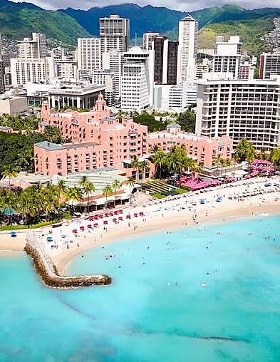 Royal Hawaiian Hotel — Where Joni Mitchell Wrote "Big Yellow Taxi" — Honolulu, USA