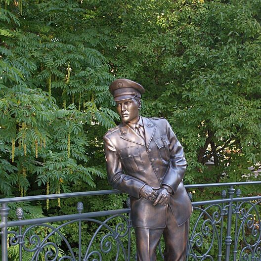Usa Bridge Elvis statue — Bad Nauheim, Germany