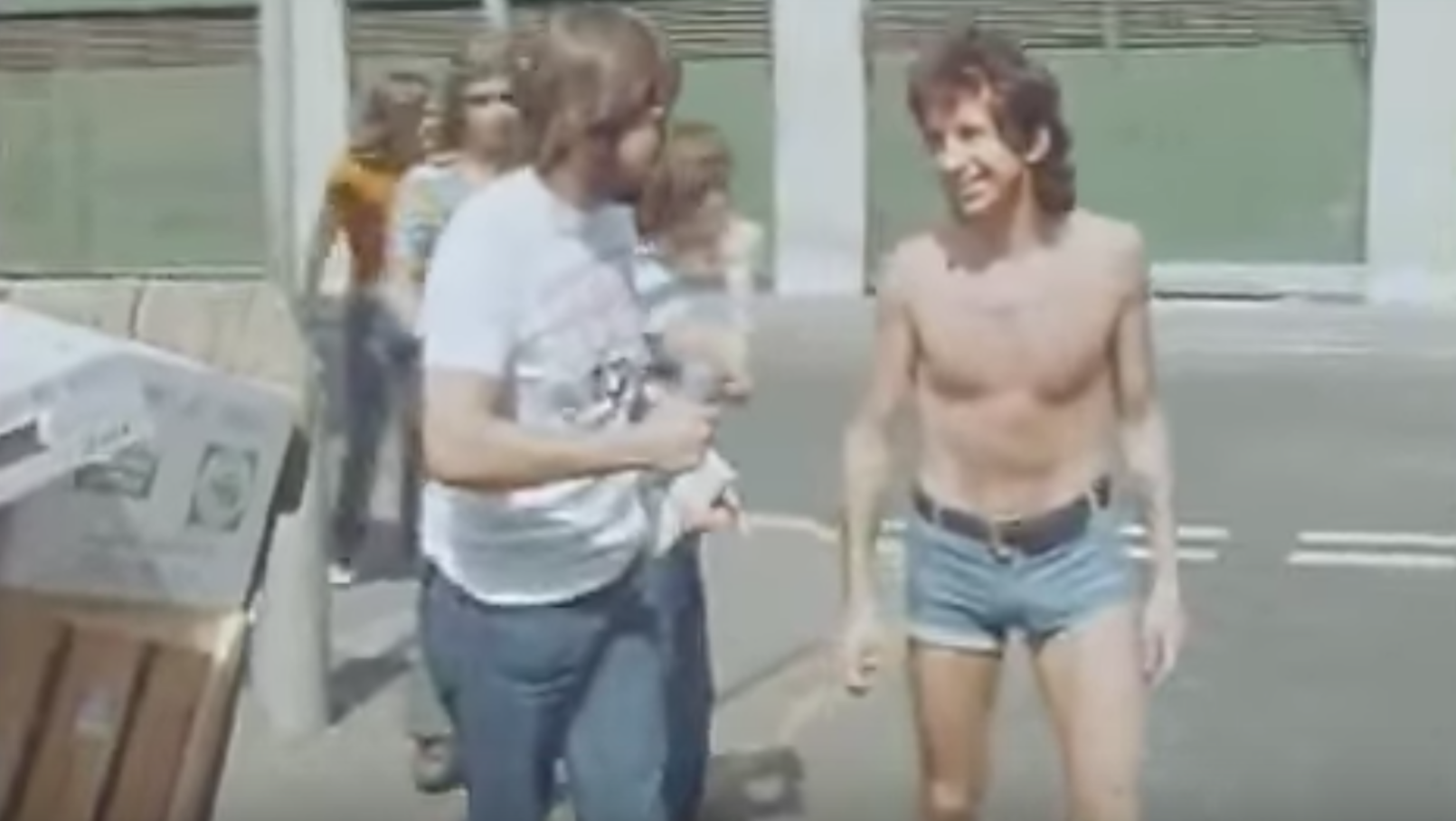 Bon Scott eating a banana in this spot in Covent Garden