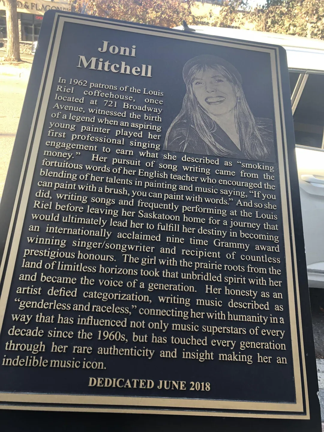 Joni Mitchell — Louis Riel Coffee House, Saskatoon